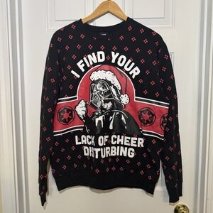 Star Wars Darth Vader Holiday Christmas Crewneck Sweatshirt Adult XL‎